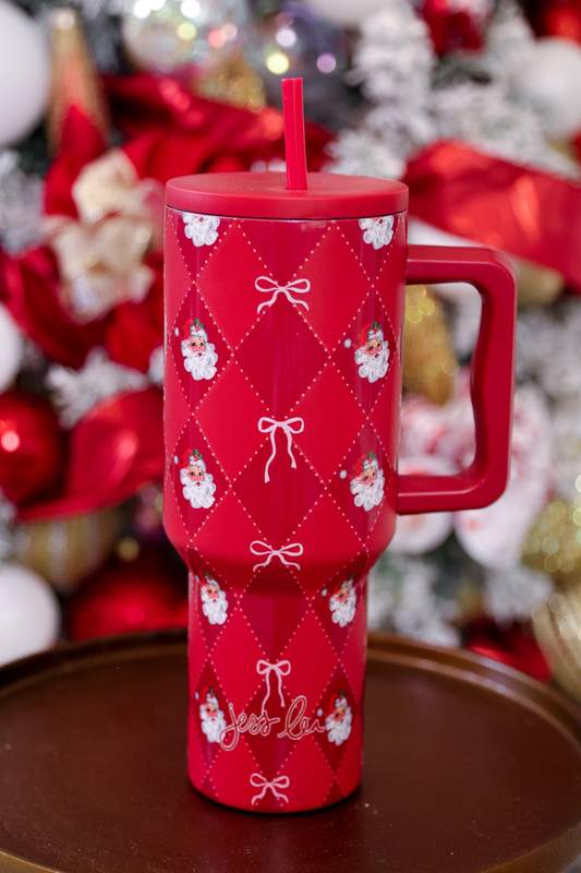 Santa's Signature Bow Tumbler