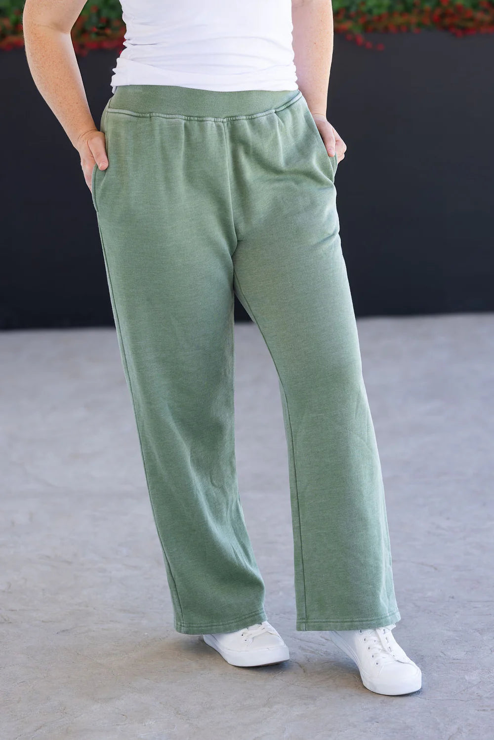 Vintage Wash Wide Leg Lounge Pants