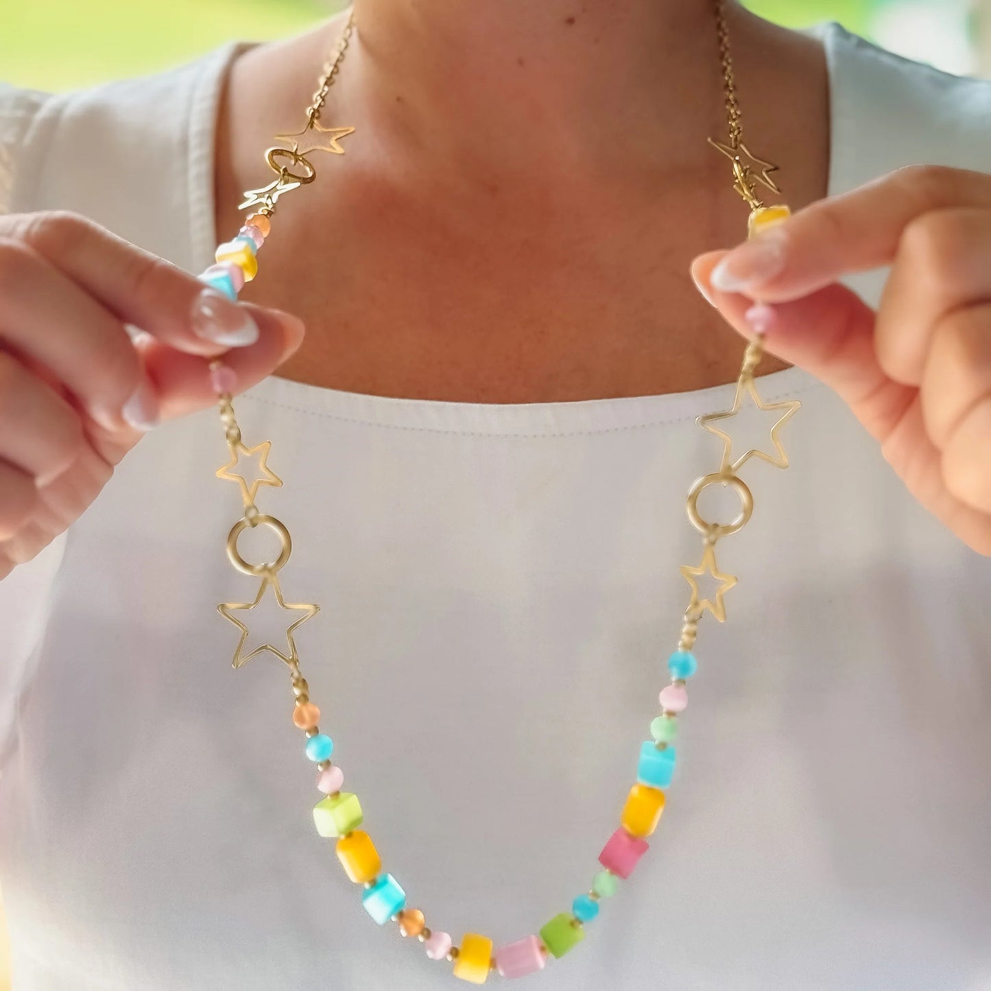 Head in the Stars Beaded Necklace