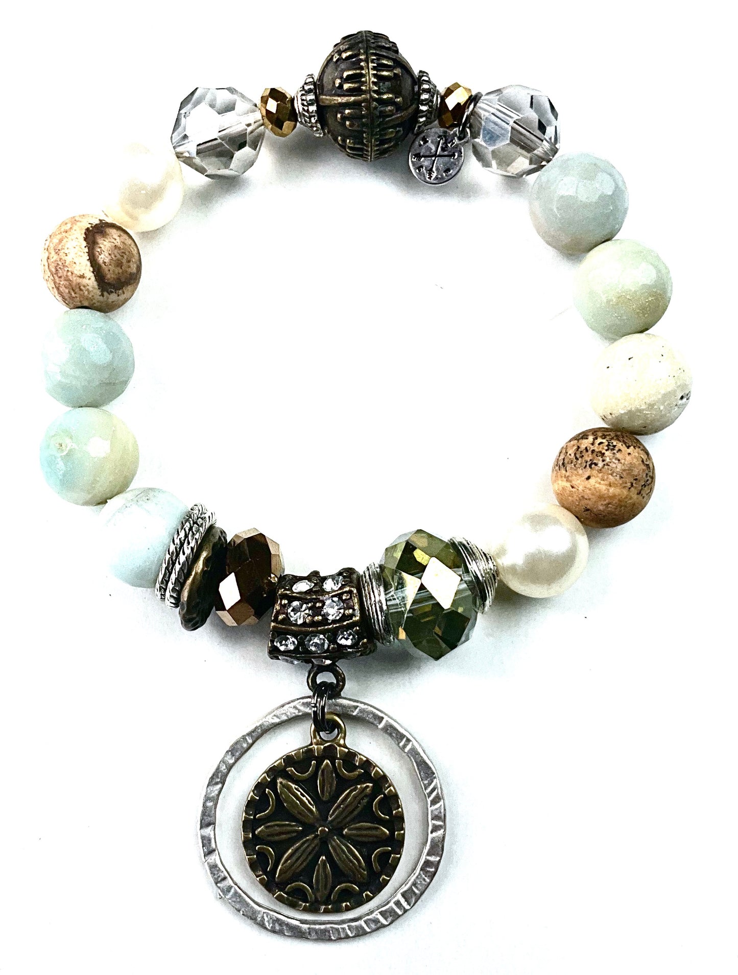 Coast Vibes Chunky Stretch Bracelet with Coin Dangle