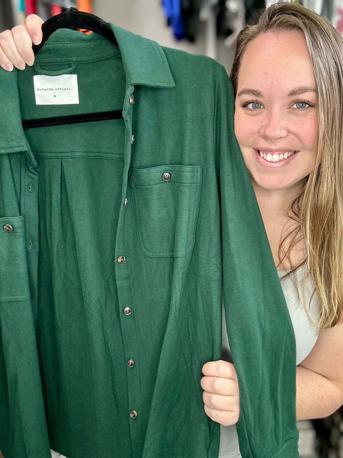 Stretchy Button Up - Solids