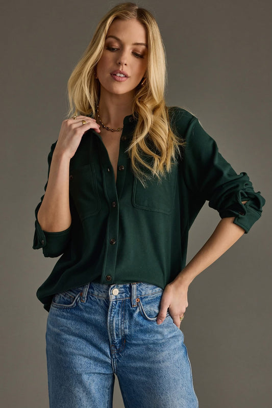 Stretchy Button Up - Solids