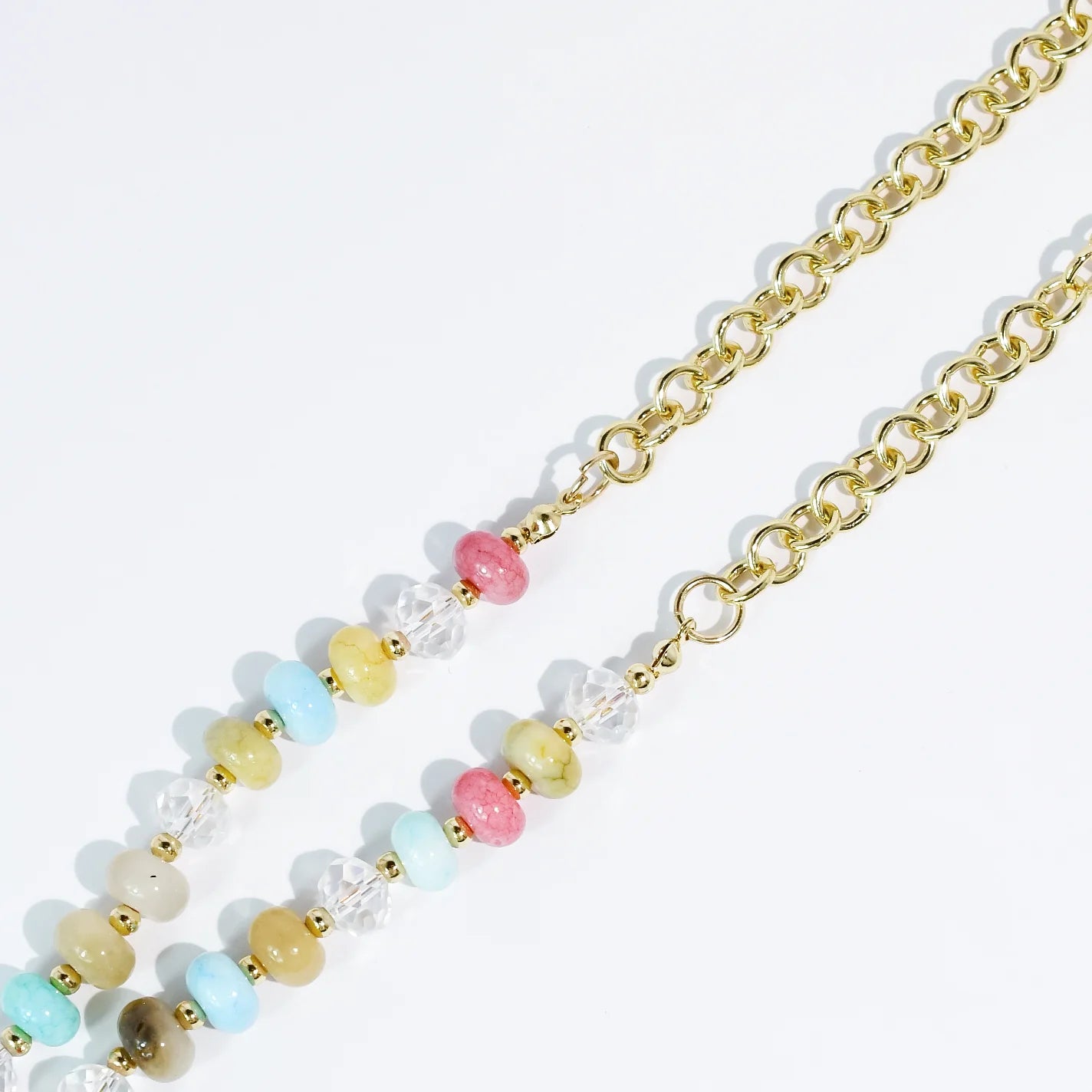 Multi Heart Puff Necklace