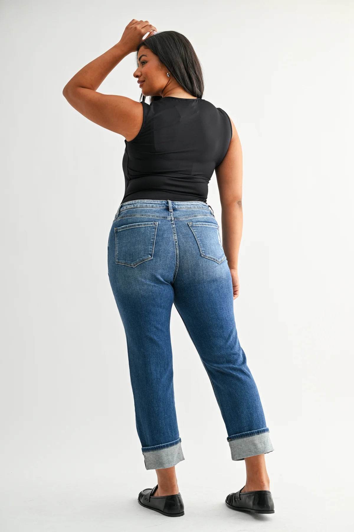 mica denim - Straight Leg w/Cuff Denim