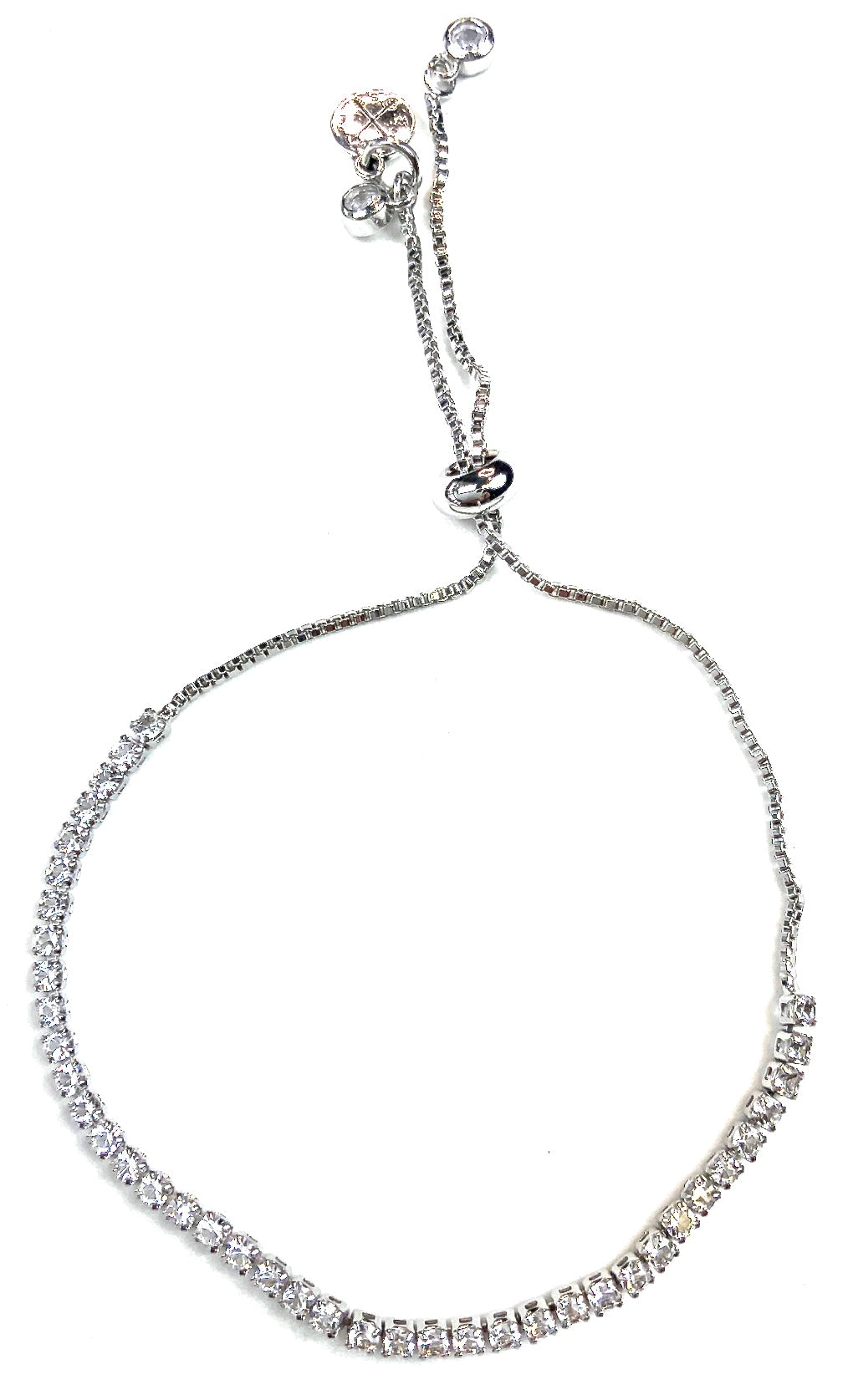 Thin Rhinestone Bracelet with Slider