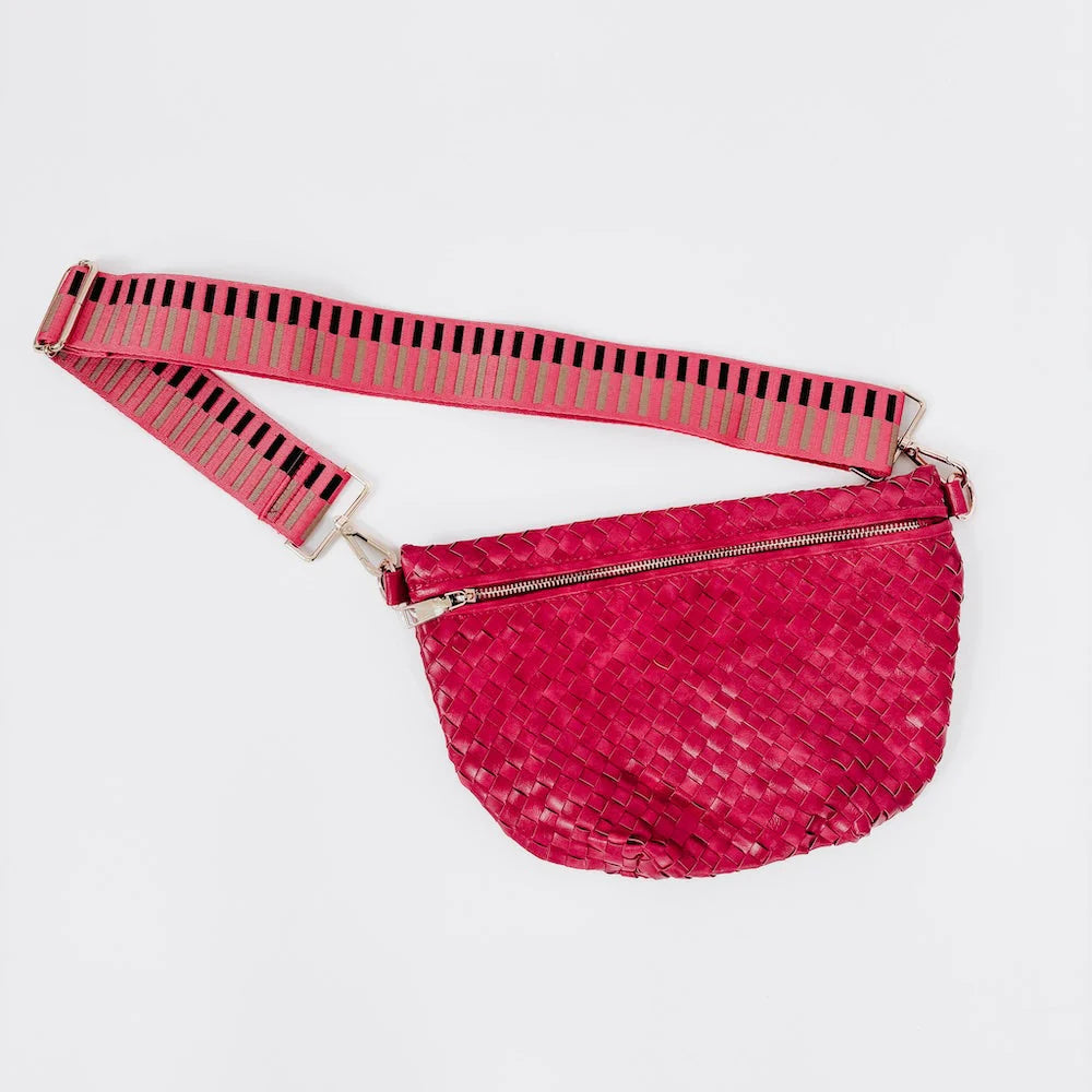 Woven Crossbody Belt Bag