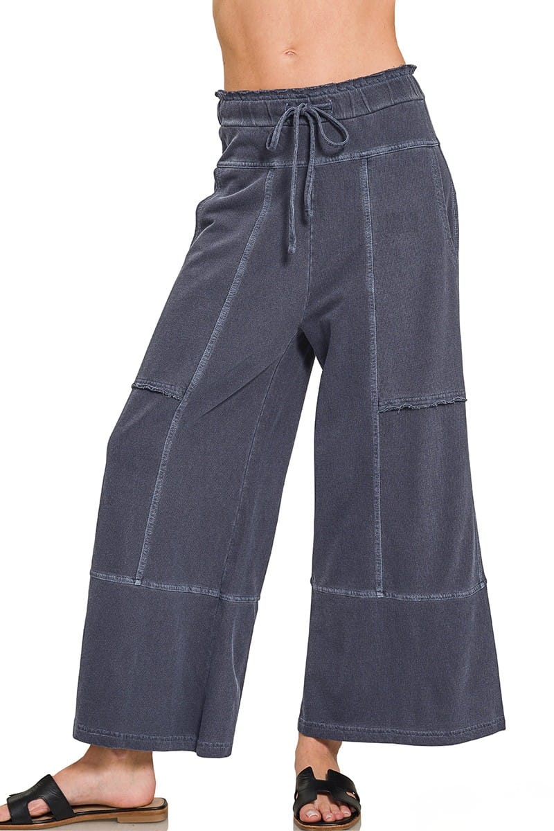 French Terry Wide Leg Pants