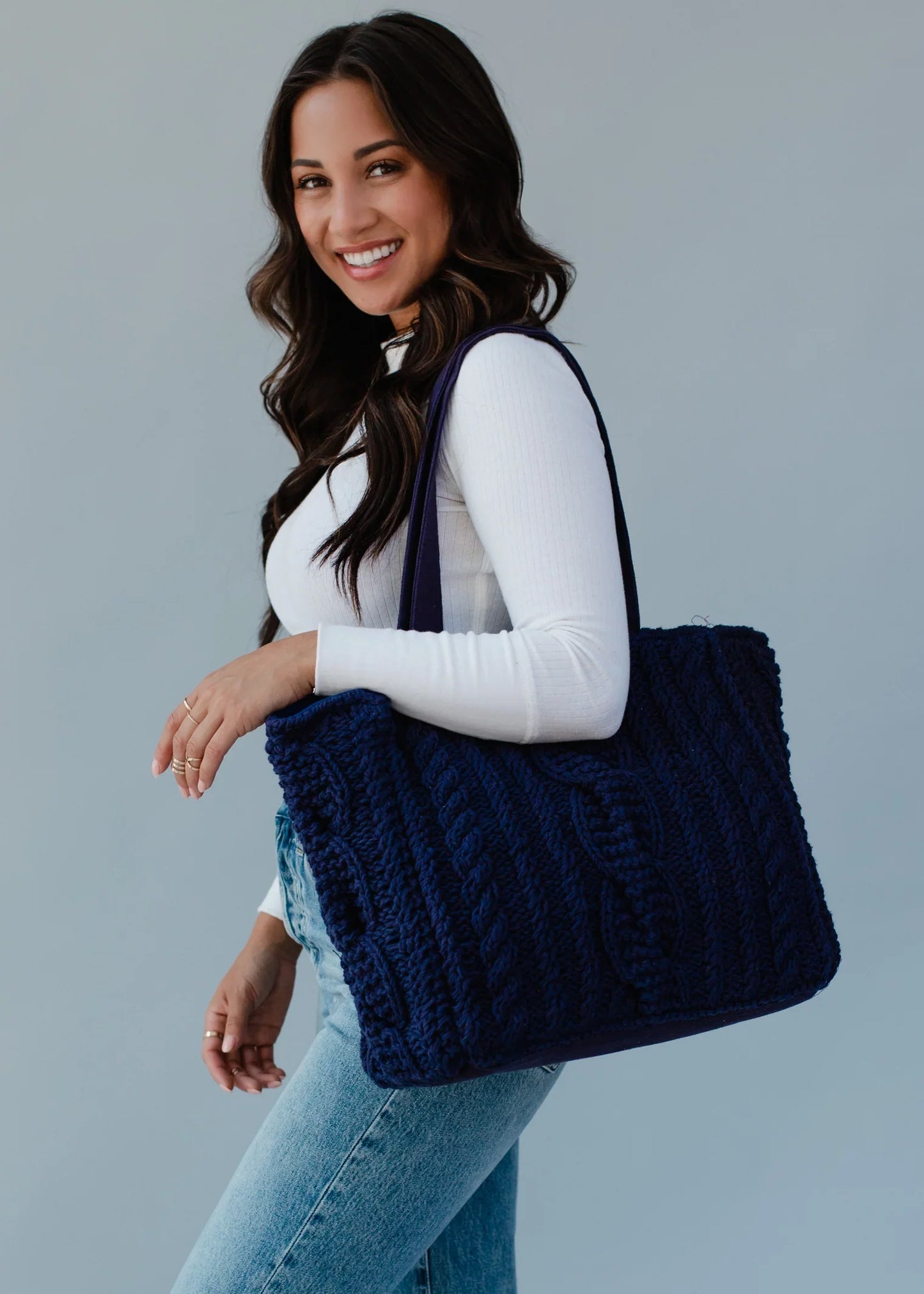 Cable Knit Tote Bags