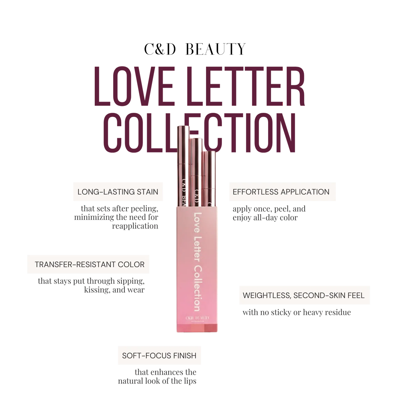 The Love Letter Collection - Peel-Off Lip Stain Trio