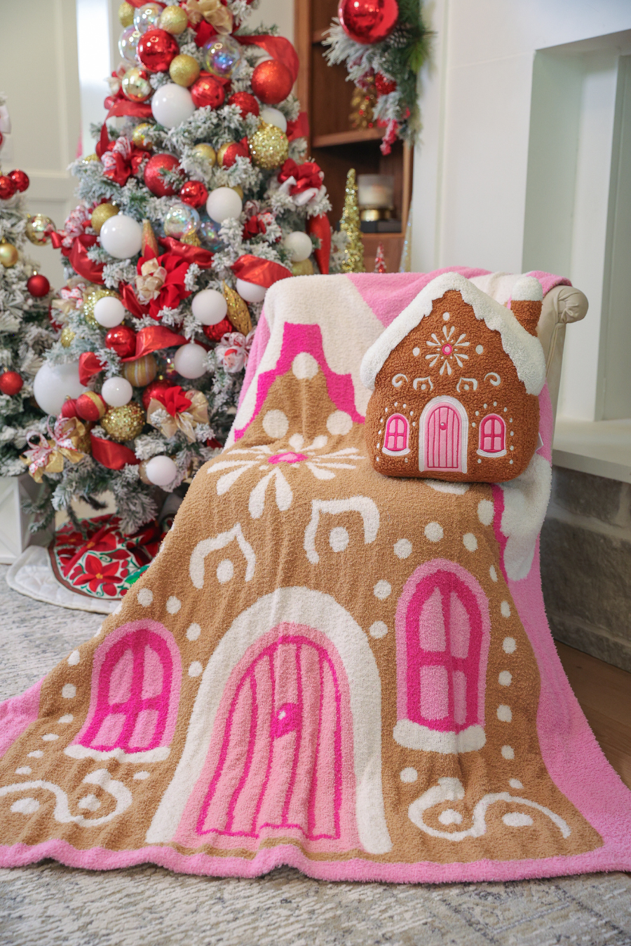 Whimsical Gingerbread House Blanket