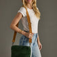 Dark Green Corduroy Crossbody Bag