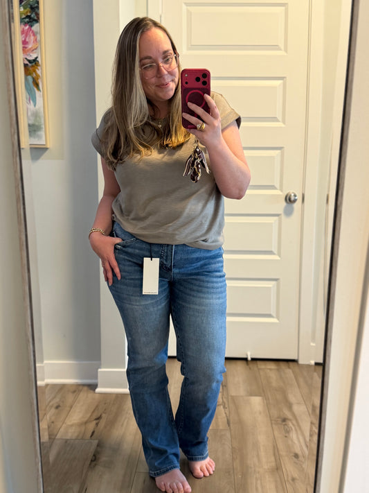 Mica Slim Straight Jeans