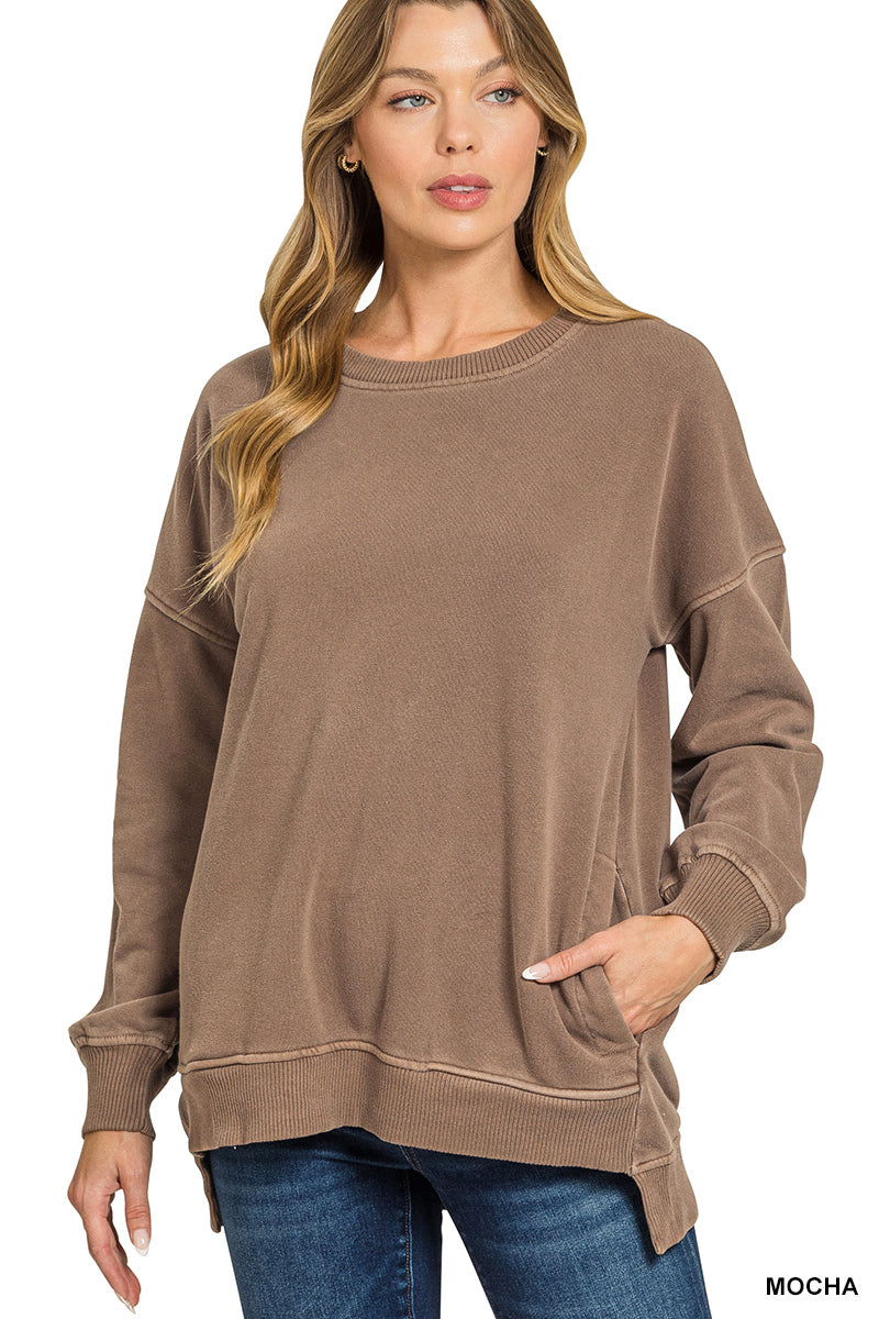 Hi-Low Pocket Pullover