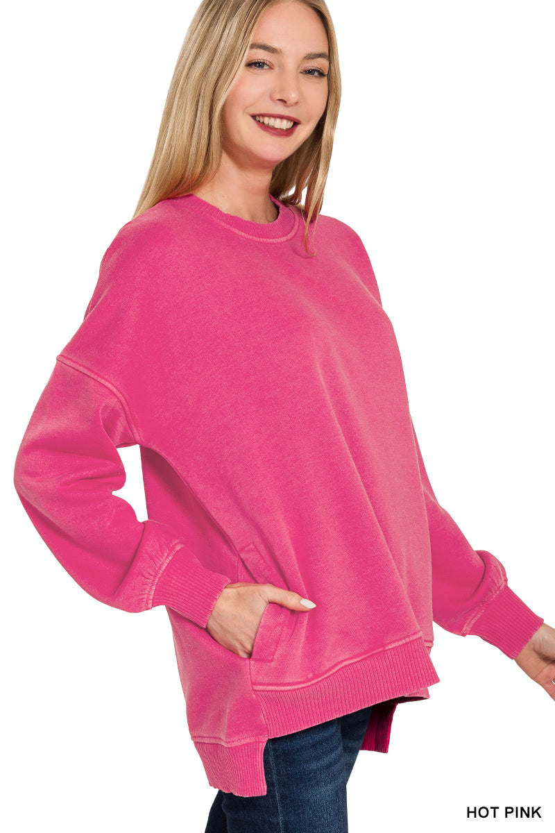 Hi-Low Pocket Pullover