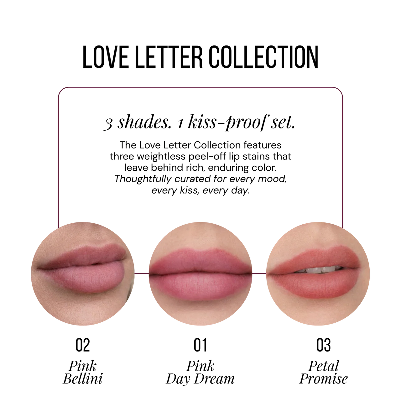 The Love Letter Collection - Peel-Off Lip Stain Trio
