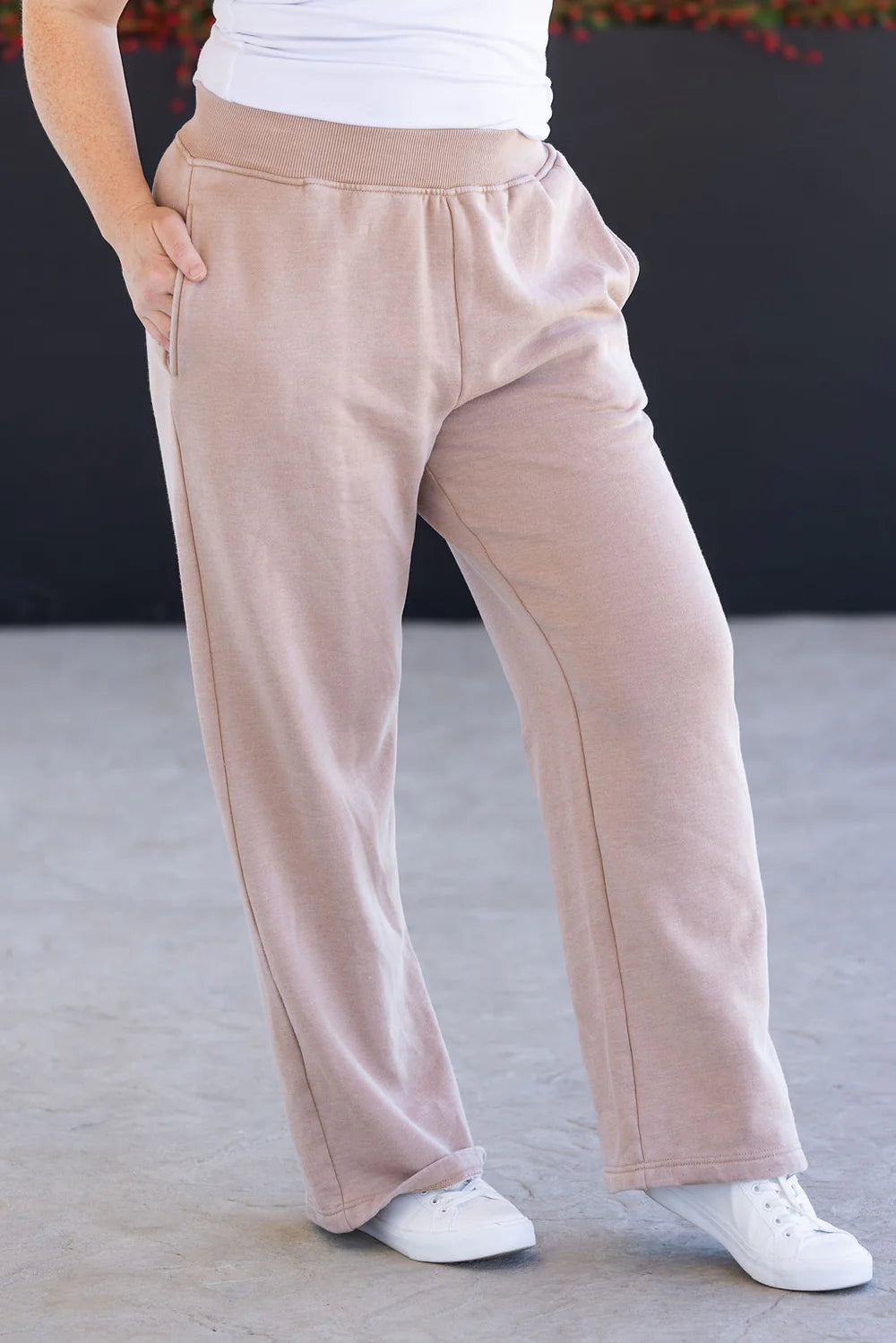Vintage Wash Wide Leg Lounge Pants