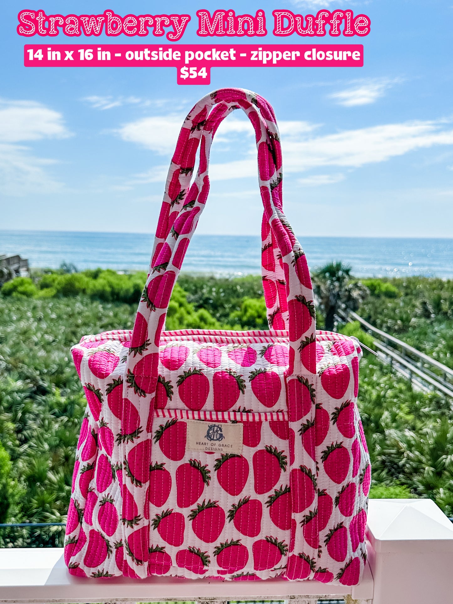 Strawberry Mini Duffle Bag