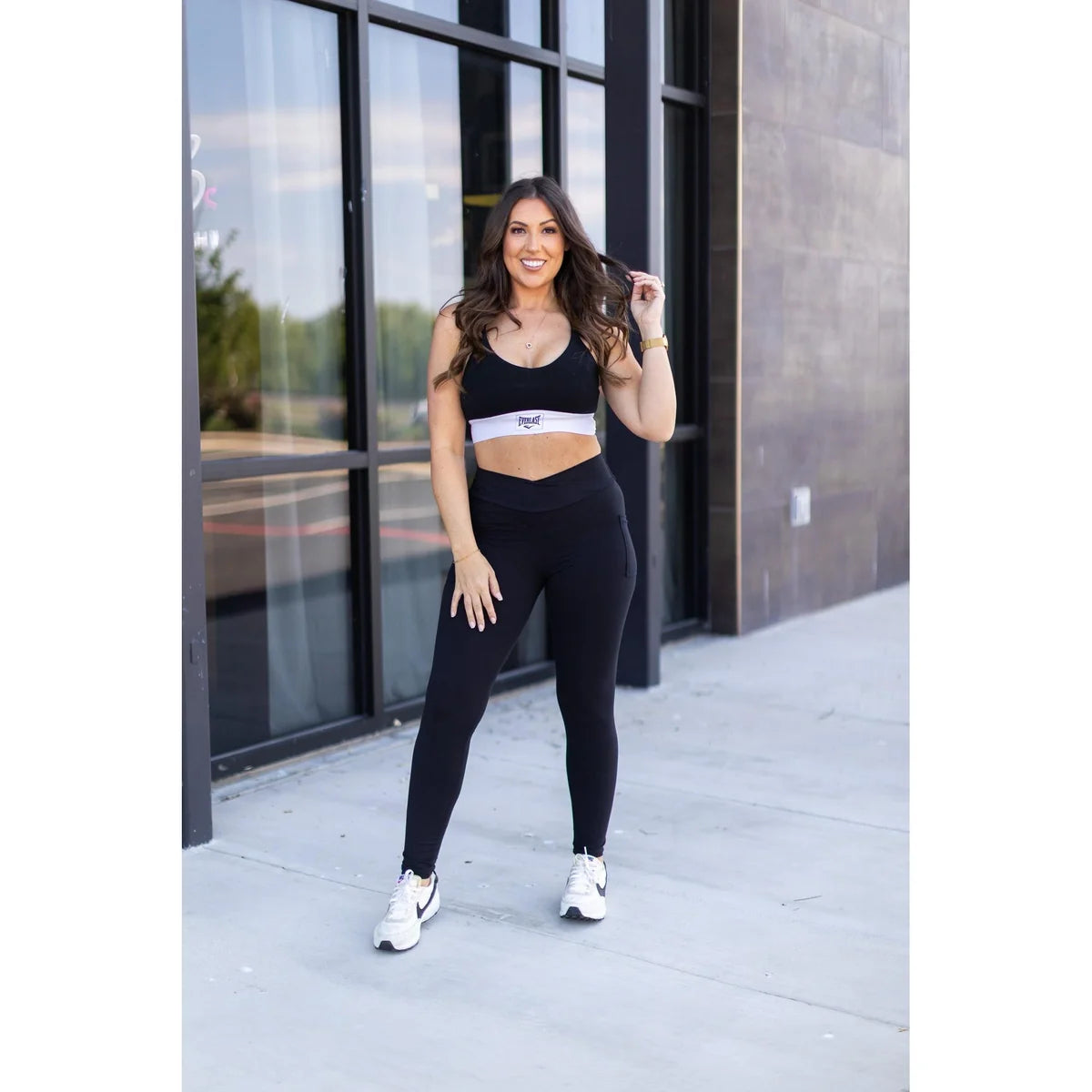 Crossover Full Length Leggings with Pockets