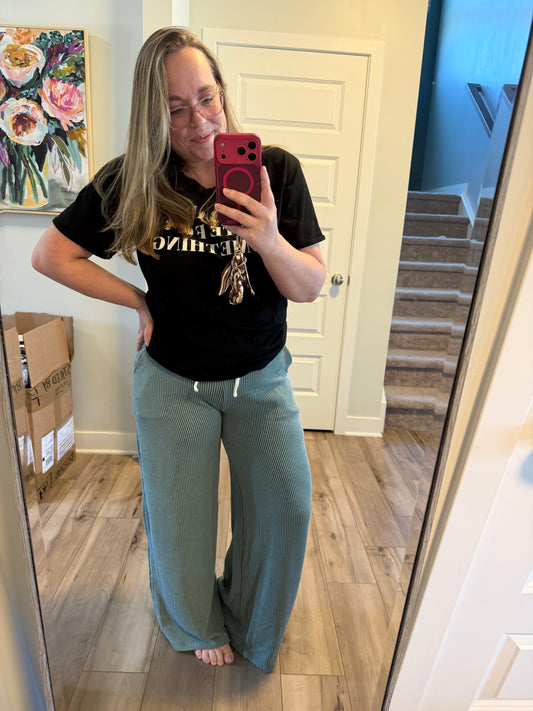 Raised Rib Lounge Pants - Zenana
