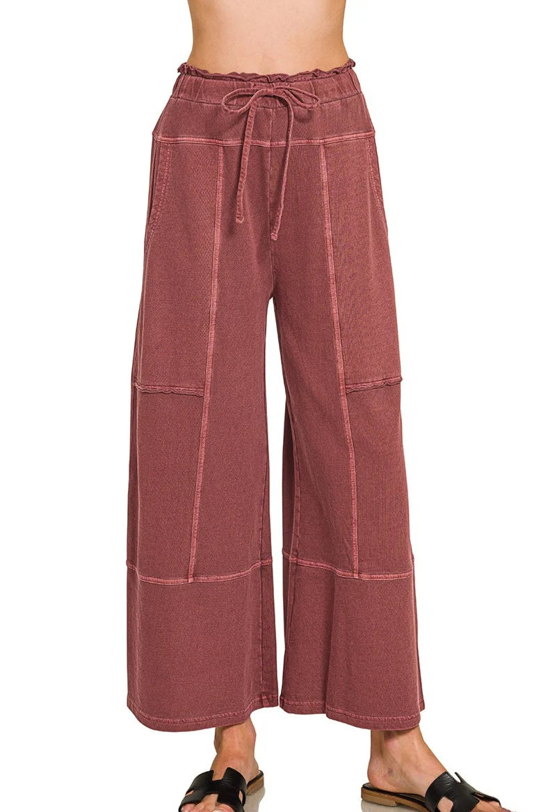 French Terry Wide Leg Pants