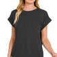 Zenana Cuffed Sleeve Tee