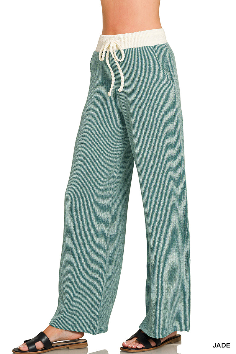 Raised Rib Lounge Pants - Zenana
