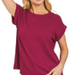 Zenana Cuffed Sleeve Tee