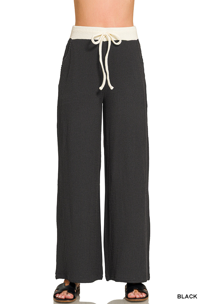 Raised Rib Lounge Pants - Zenana