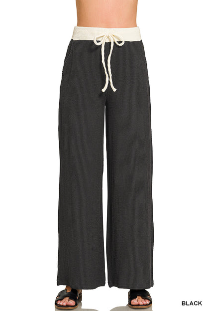 Raised Rib Lounge Pants - Zenana
