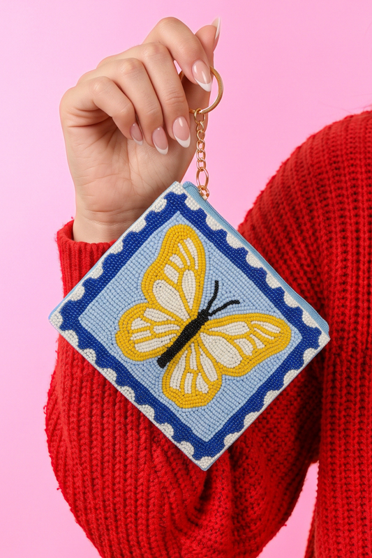 Beaded Coin Purse- Multiple Prints