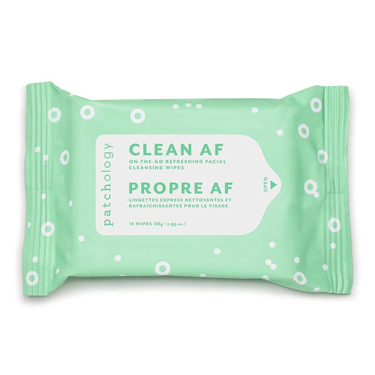 Clean AF : On-the-go facial cleansing wipes  Patchology