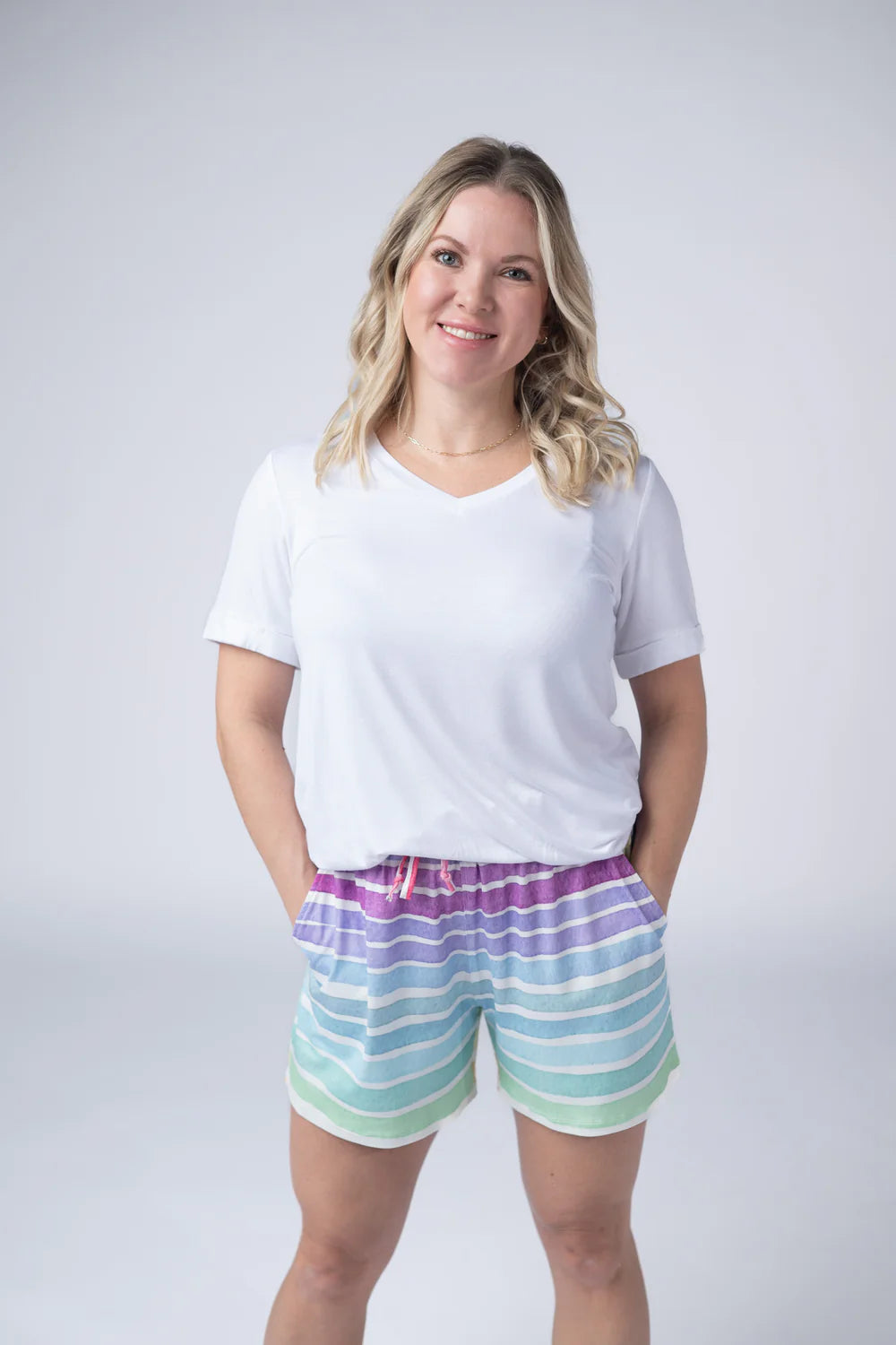Rainbow Stripe Jamie Shorts