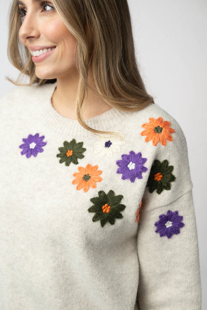 Fall Floral Sweater