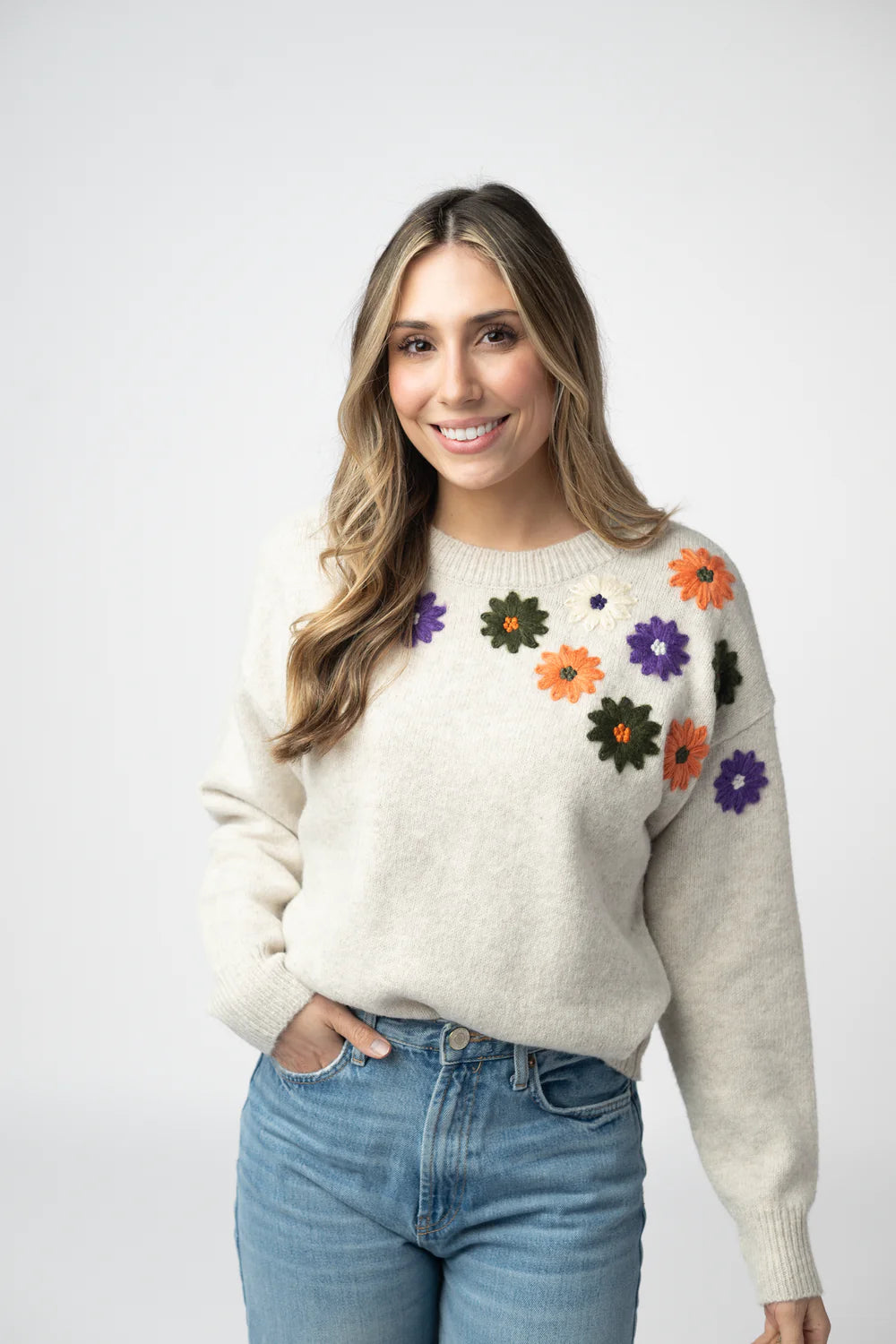 Fall Floral Sweater