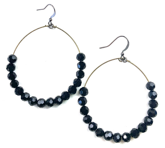 Simple Beaded Hoop Earring