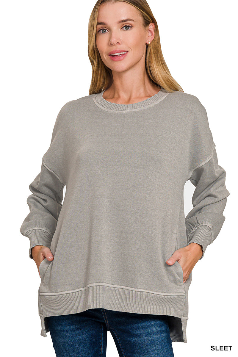 Hi-Low Pocket Pullover
