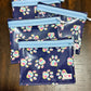 XL Paw Prints Clear Front Pouch - Makeup Junkie