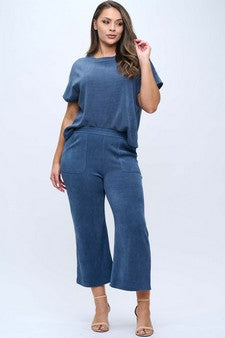 Corduroy Short Sleeve Top