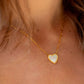 White Heart Necklace