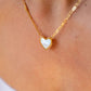 White Heart Necklace