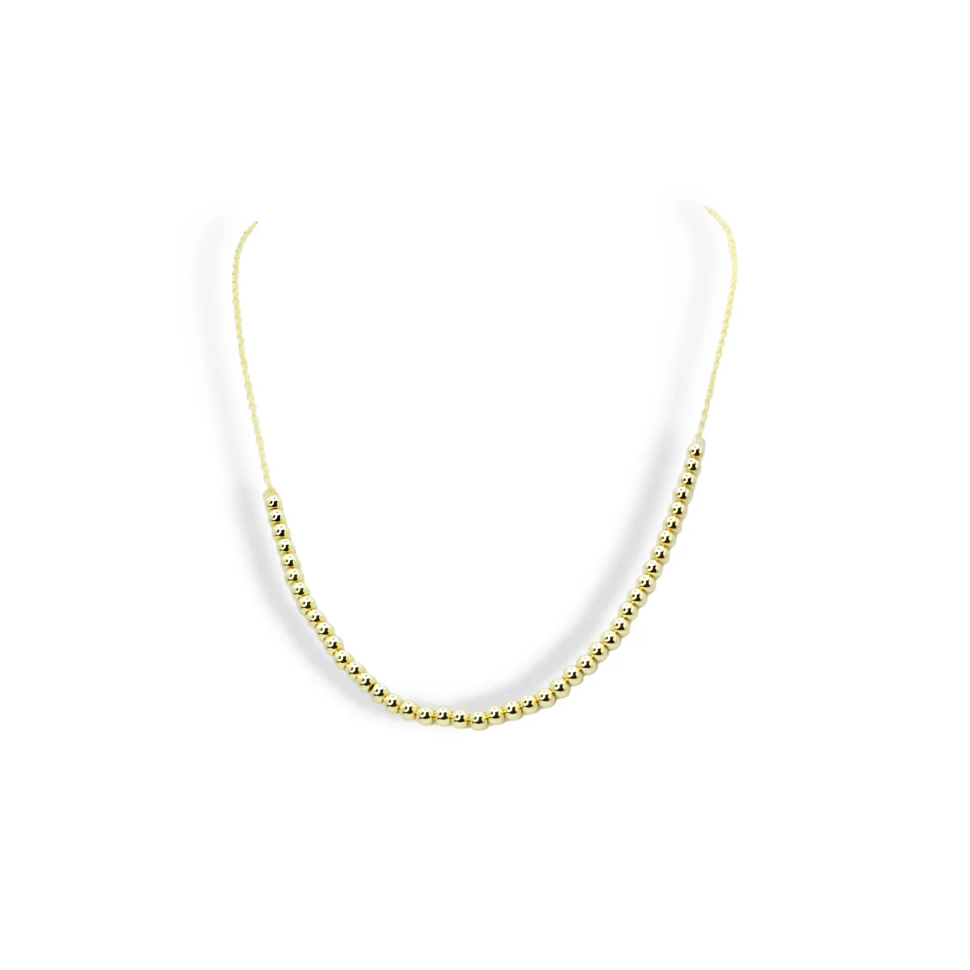 Dainty Gold Bead Necklace