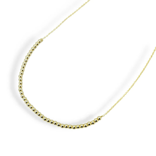 Dainty Gold Bead Necklace
