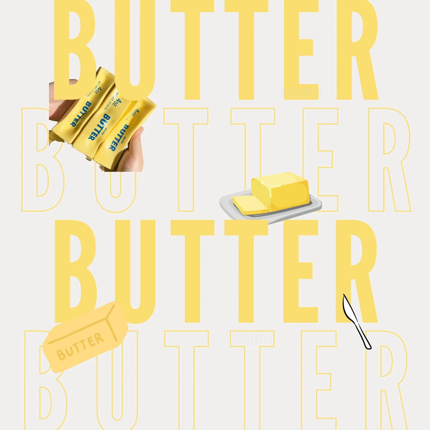Butter Stress Squishy Toy