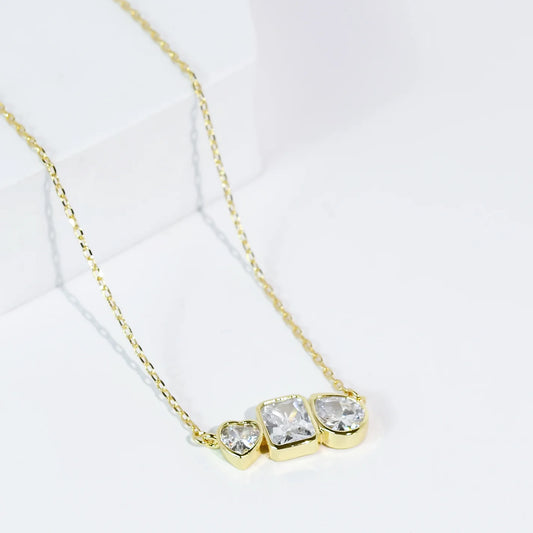Crystal Love Trio Necklace