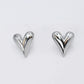 Heart Tear Stud Silver