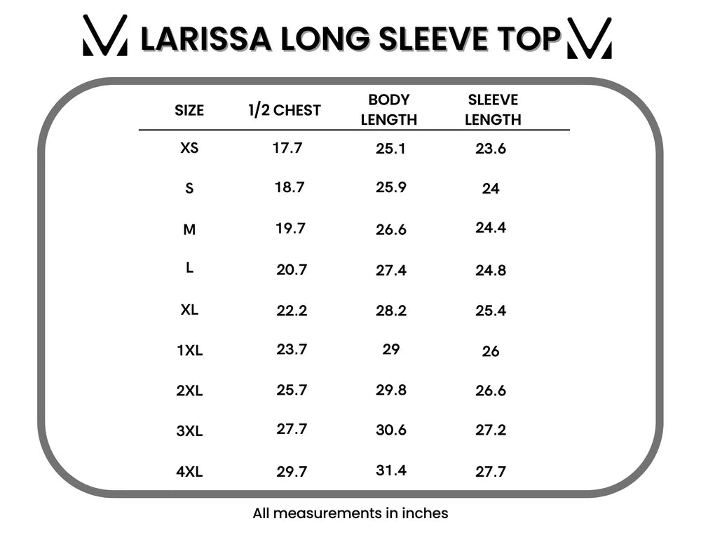Large Larissa Long Sleeve