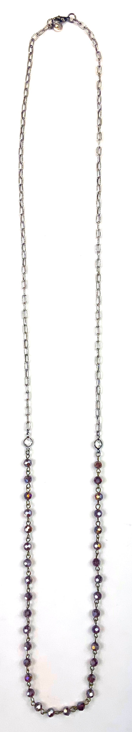 Rosaried & Chain Medium Length Layering Necklace