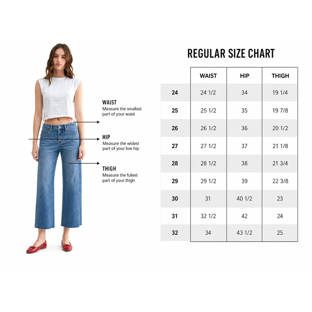 mica denim - Straight Leg w/Cuff Cropped Denim