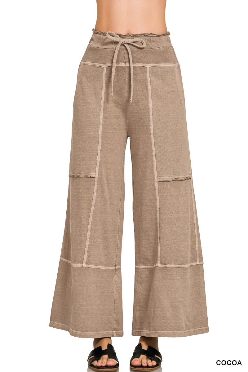 French Terry Wide Leg Pants
