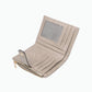 Grey Quilted Zip Top Wallet